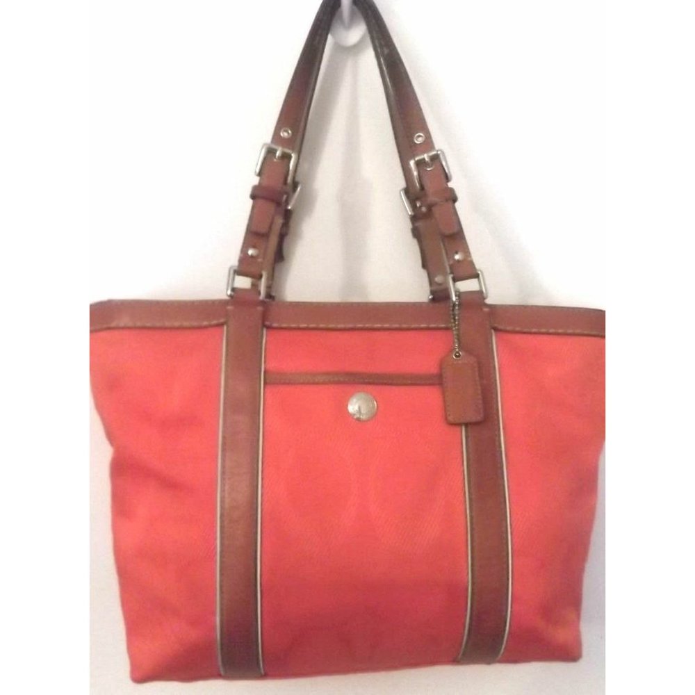AUTHENTIC COACH #F13560 SIGNATURE E/W GALLERY TOTE